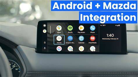 Android Auto felület a Mazda kijelzőjén