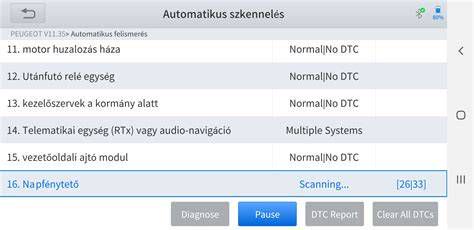 Autódiagnosztikai folyamat