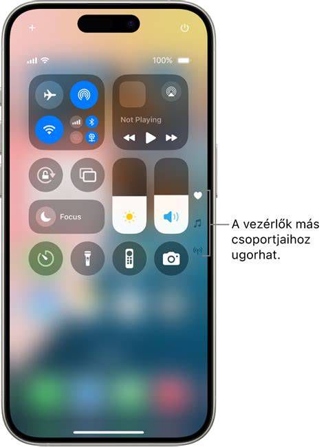 Az iPhone Vezérlőközpontjának testreszabása és funkciói