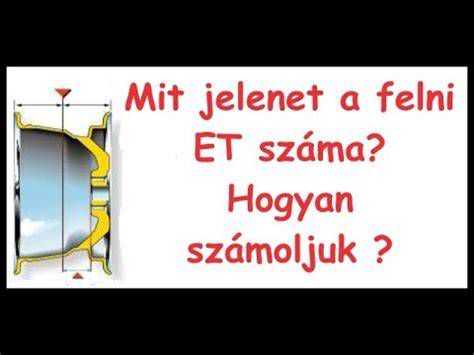 Az ET-szám illusztrációja a felnin