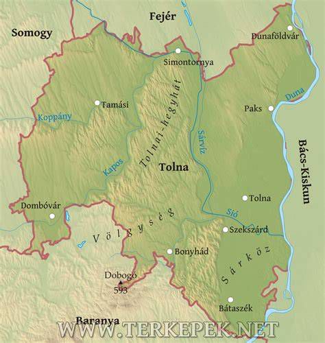 Tolna megyei buszjáratok térképe