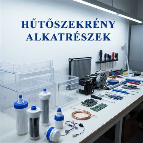 Hűtőszekrény alkatrészek és hibaelhárítási ábra