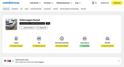 Példa carVertical járműtörténeti jelentésre