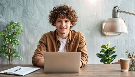 Diák laptop előtt ülve, online KRESZ tanfolyamot végez, könyvek és jegyzetek mellett