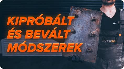 Rozsdás kipufogócsonk csavarok eltávolítása