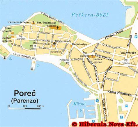 Térkép Porec és a Lanterna félsziget