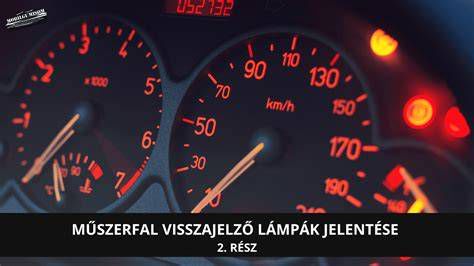 Autó műszerfal, felvillanó visszajelző lámpákkal