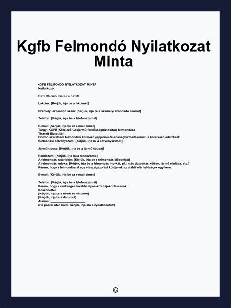 KGFB szerződés megszüntetésének okai