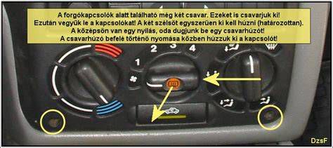 Citroen C3 műszerfal fűtés vezérlő