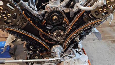 Vezérműlánc mechanizmus egy motorban