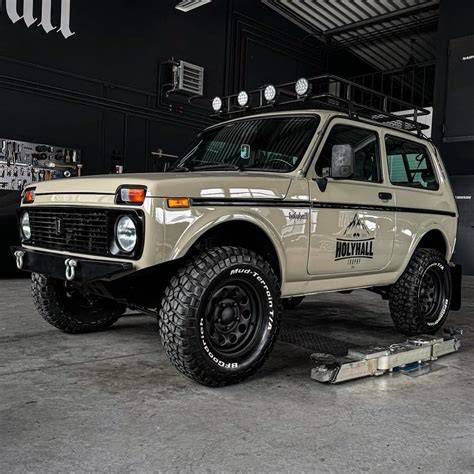 Lada Niva conquering off-road terrain