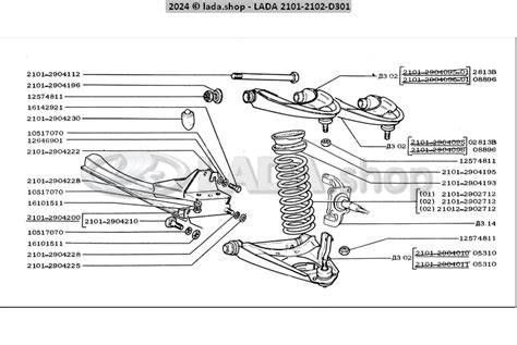 Lada Niva 4x4 chassis and suspension diagram