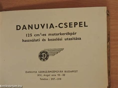 Danuvia DV 125 műszaki rajz és méretek
