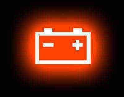 Simbolo spia batteria auto