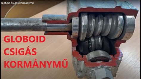 A globoid csigás kormánymű felépítése és működési sémája