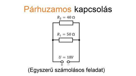 Elektronikai kapcsolási rajz: párhuzamos ellenállás
