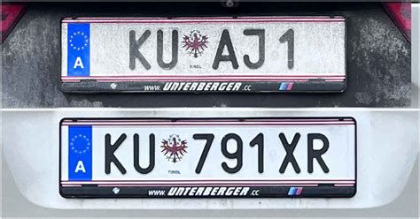 Ungestempeltes Kfz-Kennzeichen Auto