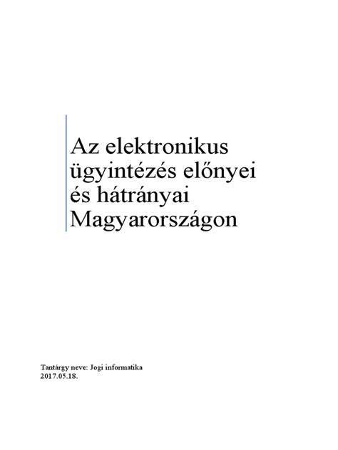Az elektronikus ügyintézés folyamatát bemutató infografika