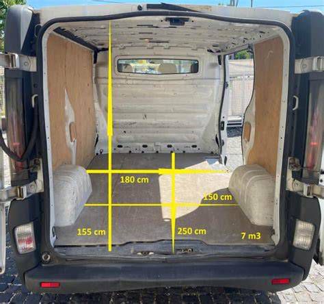 Opel Vivaro A raktér ábrázolása és méretei