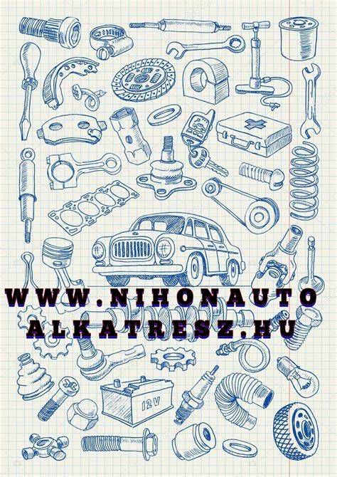 Autóalkatrész katalógus illusztráció