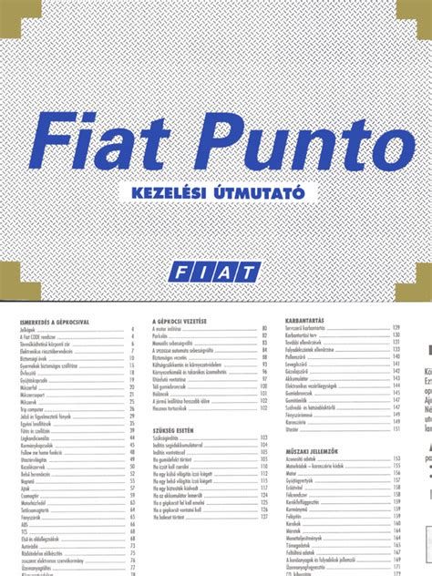 Fiat Punto kezelési útmutató borítója