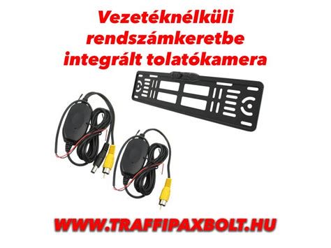 tolatókamera elhelyezése a rendszámtábla felett