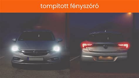 Tompított fényszóró vetítési kép törésponttal