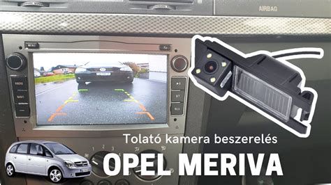 Opel Zafira autóspecifikus tolatókamera helye