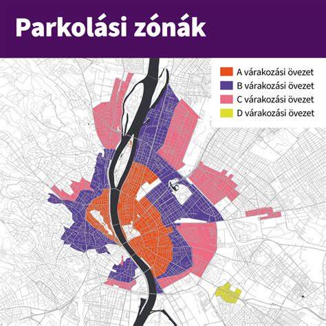 Budapesti parkolási zónák térképe