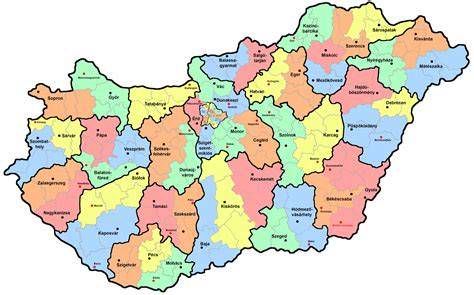 Személygépkocsik száma Magyarország megyéiben és regionális eloszlása