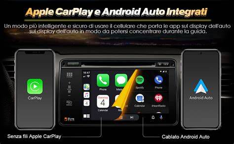 Interfaccia Apple CarPlay su display dell'auto con navigazione a più tappe