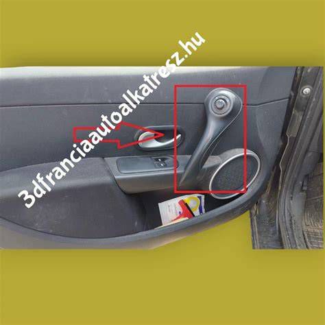 Renault Clio 2 ajtókilincs mechanizmusának sémája
