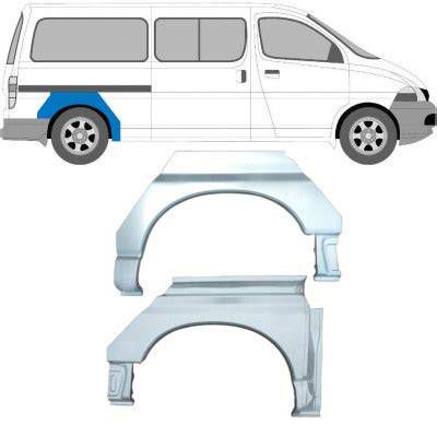 Toyota Hiace bal hátsó sárvédőjének illusztrációja