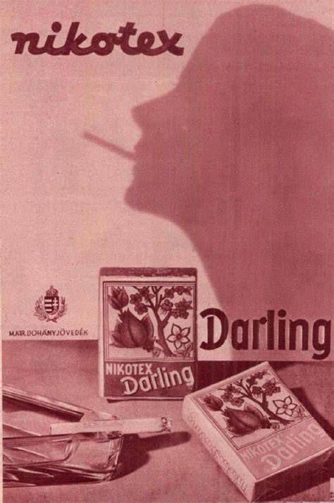 Régi Nikotex cigaretta reklámplakát