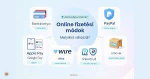 Biztonságos online fizetési módok ikonjai