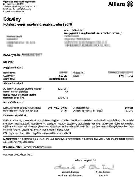 Biztosítási kötvény dokumentumokkal