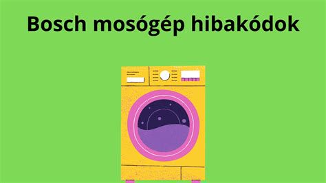 Bosch mosógép hibakódok és alkatrészek útmutatója
