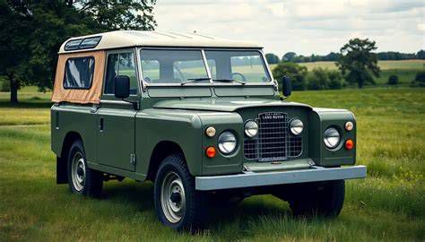 klasszikus Land Rover Series 3 terepen