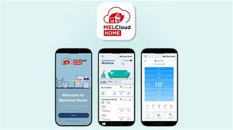 MELCloud applikáció felülete okostelefonon