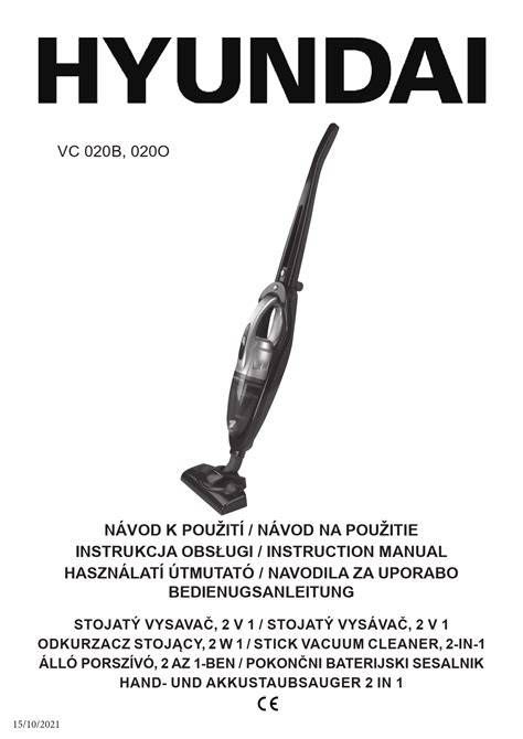 A Hyundai VC 020B porszívó főbb jellemzői infografika