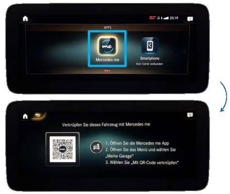 Mercedes me mobilalkalmazás képernyőképe járműadatokkal és térképpel