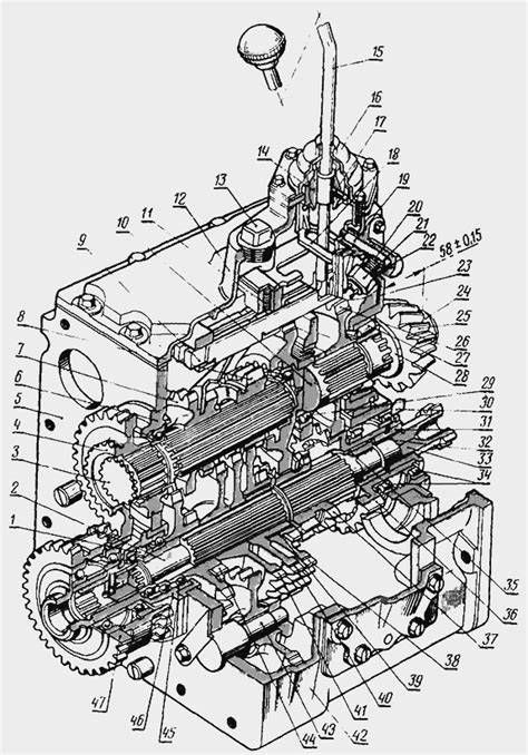 MTZ 82 sebességváltó robbantott ábra